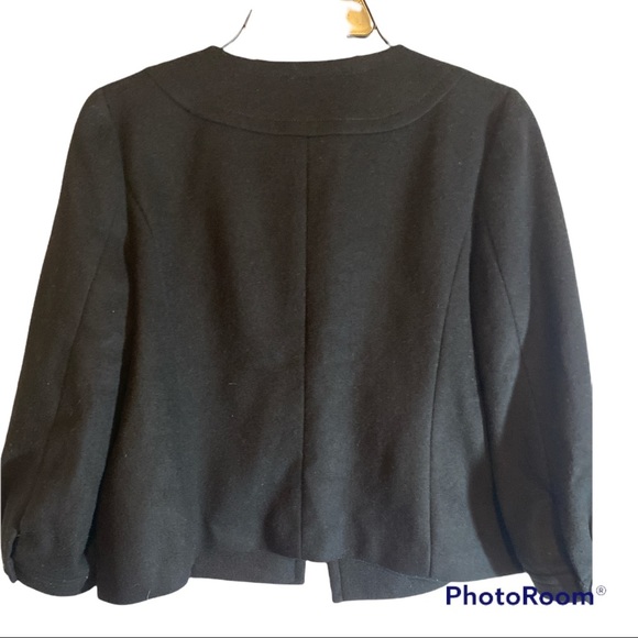 J. Crew cashmere/wool blend Black pea Coat - Picture 8 of 10